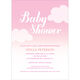 Pink In The Clouds Shower Invitations Image 4 of 6